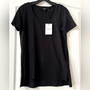 NEW Theory Classic Black Short Sleeve Top